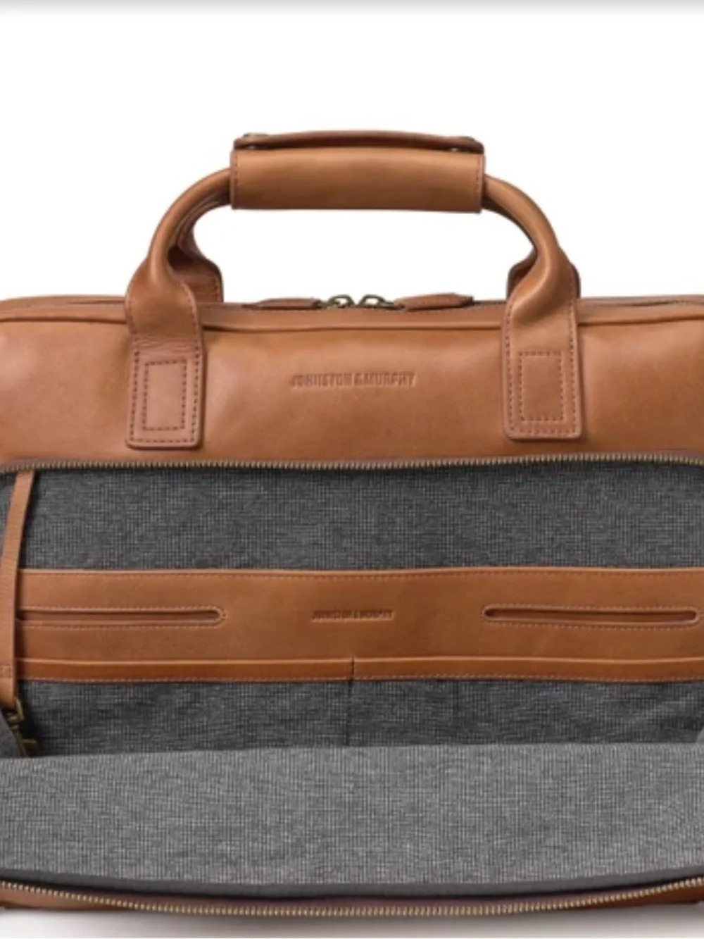 Johnston & Murphy Rhodes Tan Briefcase